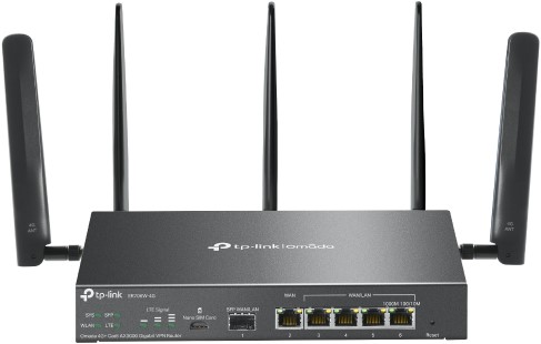 TP-Link Omada ER706W-4G AX-300 draadloze router Gigabit Ethernet Dual-band (2.4 GHz / 5 GHz) Zwart