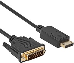 Allteq DisplayPort naar DVI-D Male Adapter (Zwart)