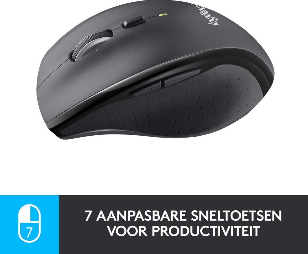 Trust Zylo draadloze muis, inschuifbaar, zwart op